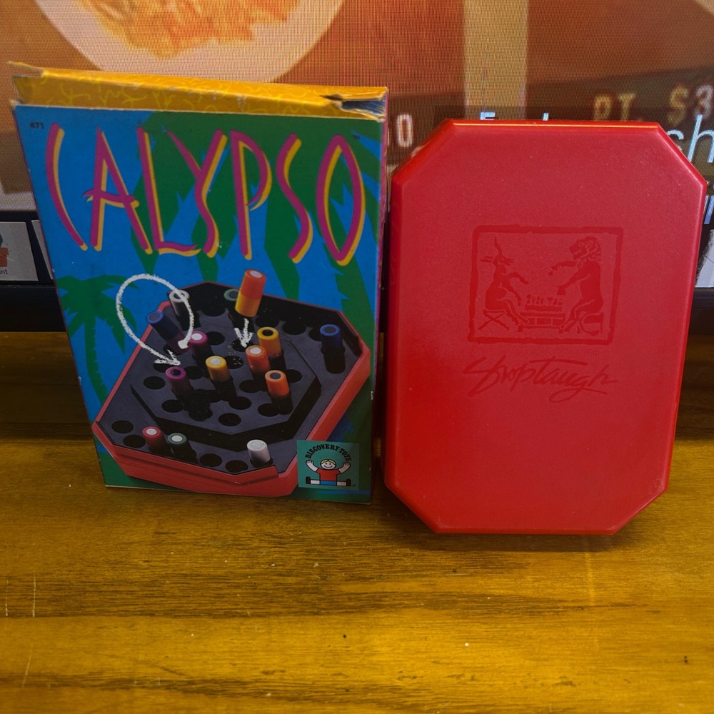CALYPSO Discovery Toys Strategy Game 1990 Vtg Travel Car original box kidcore - Picture 2 of 7
